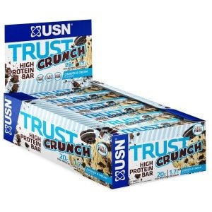 USN - Trust Crunch Protein Bar (Cookies & Cream - 12 x 60 gram) - Eiwitreep - Energiereep