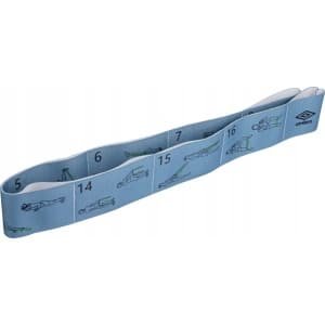 Umbro Training Band - Fitnessband 77 x 5 cm - Met 16 Oefeningen - Voor Krachttraining, Balans en Revalidatie - Blauw