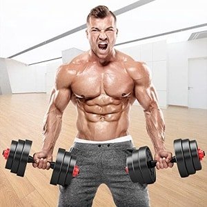 Universele halters 35 cm - Verstelbare halterset met gewichten voor krachttraining en fitness