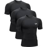 VIMOSE 3 Stukken Sport T-Shirt Heren - Sportkleding Man - Fitnesskleding - Jongens Kleding voor Fitness, CrossFit & Gym -Zwart-XXL