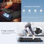 VLSelect®Loopband inklapbaar - Hometrainer Elektrisch - walking pad Fitness - Zwart