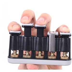 VT Goods - Vinger- en handtrainer - Krachttrainer voor gitaar en piano - Grijs - Trigger-vingertraining - Ideaal voor beginners - Verbeter handkracht