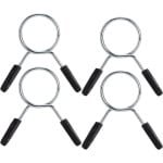 Veerklemmen voor stangen - Veiligheidsclips gewichten - Krachttraining thuis - Robuust dubbel veersysteem - 4 stuks - Zwart