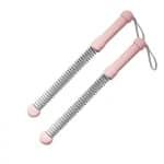 Verbeterde touwloze battle ropes voor de thuisgym - Verzwaarde trainingskabels voor HIIT cardio en krachttraining fitnessapparatuur-roze