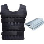 Verstelbaar Gewichtsvest - Trainingsvest Fitness - Krachttraining Hardlopen - Ademend Schokbestendig - 5-30 kg - Zwart