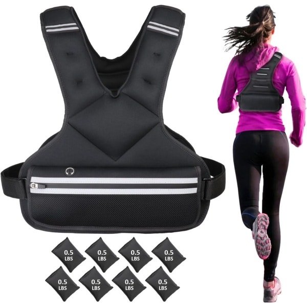 Verstelbaar Gewichtsvest voor Krachttraining, Hardlopen en Fitness (1.8 - 3.6 kg)