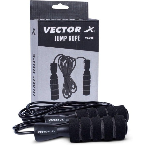 Verstelbaar Springtouw - Fitness Touw - Cardio Training - Ergonomische Handgrepen - 20 x 25 x 5 cm - Zwart