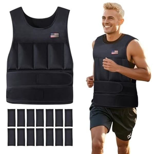 Verstelbaar gewogen vest voor sport en fitness - 2-20 lbs verstelbaar gewichtsvest voor wandelen, krachttraining en crossfit
