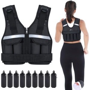 Verstelbaar verzwaard trainingsvest 0,9 tot 19 kg fitness vest voor hardlopen krachttraining en calisthenics unisex