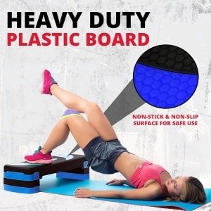 Verstelbare Aerobic Stepper voor Fitness - 3 Hoogtes (10-20 cm) - Cardio, Yoga & Krachttraining