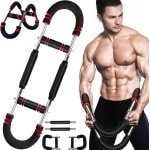 Verstelbare Armtrainer Krachttrainer Borstspieren 30-50 kg Draagbare Powertwister Stang