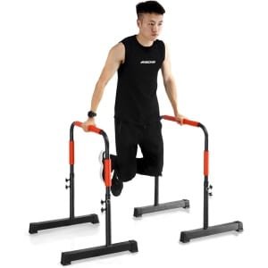 Verstelbare Dip Bars - Krachttraining Station - Full Body Oefening - Verstelbare Antislip Voet - 31.5-40 inch - Zwart