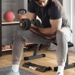 Verstelbare Dumbbell - Halter - Dumbbellset - Fitnessgewicht - Krachttraining - 4 Gewichtsniveaus 6-20 kg - Antislip Handvat & Inclusief Opbergbak - Zwart