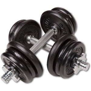 Verstelbare Dumbbell Set Gietijzer en Kunststof Ideaal voor Krachttraining