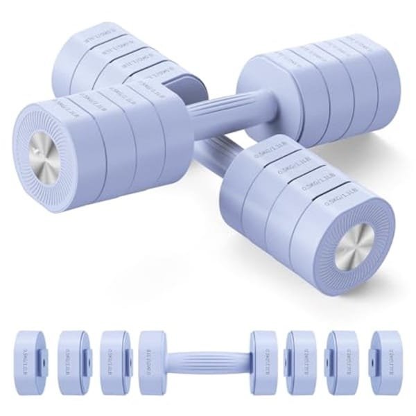 Verstelbare Dumbbell Set van 2 - 4-in-1 Dumbbells voor Vrouwen, 1-4 kg Gewicht voor Krachttraining en Thuisgym