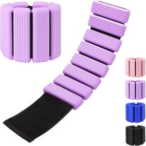 Verstelbare Enkelgewichten - Set van 2 (1kg elk) voor Yoga, Pilates, Dans, Hardlopen, Zwemmen, Cardio en Gym