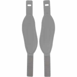 Verstelbare Fietspedaalriemen - Voetriemen Hometrainer - Thuis Trainen - Buigzaam en Krasvrij - 30 x 5.5 cm - Donkergrijs