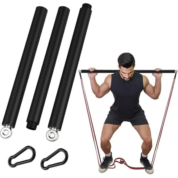 Verstelbare Fitness Bar voor Krachttraining en Pilates - Ideaal voor Thuisgebruik