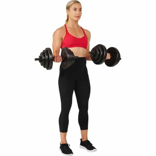 Verstelbare Halter Set 18 kg - Vinyl Handgewichten voor Krachttraining Thuis