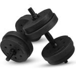 Verstelbare Halters - Gewichten Set - Thuis Krachttraining - Antislip Omhulde Grepen - Tot 10 KG - Zwart