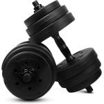 Verstelbare Halters - Halterset Gewichten - Thuis Krachttraining - Tot 20 KG Instelbaar - 35cm Stangen - Zwart
