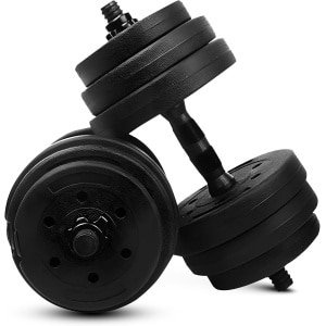 Verstelbare Halters - Halterset Gewichten - Thuis Krachttraining - Tot 20 KG Instelbaar - 35cm Stangen - Zwart