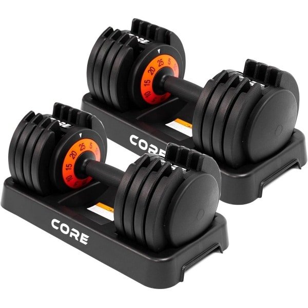Verstelbare Halters Set 2x (5-25 kg) - Krachttraining en Fitness voor Thuis