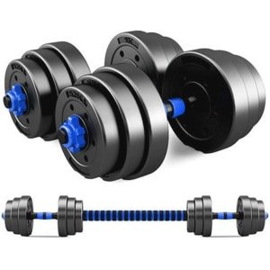Verstelbare Halterset 15 kg - 3-in-1 Gewichten met Halterschijven voor Krachttraining