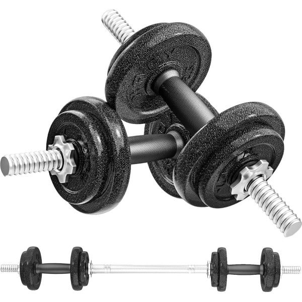 Verstelbare Halterset 20 kg met Verlengstang voor Krachttraining