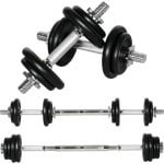 Verstelbare Halterset 20 kg voor Krachttraining Thuis en Gym