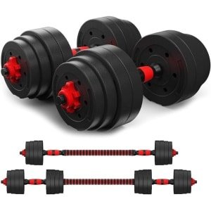 Verstelbare Halterset 32 kg (70 lbs) - Trainingsset met Halterstang voor Krachttraining Thuis