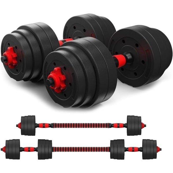 Verstelbare Halterset 32 kg (70 lbs) - Trainingsset met Halterstang voor Krachttraining Thuis