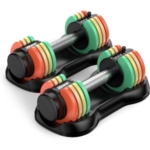 Verstelbare Halterset voor Krachttraining (1,1 - 5,7 kg) - Set Vrije Gewichten met Snelwisselsysteem