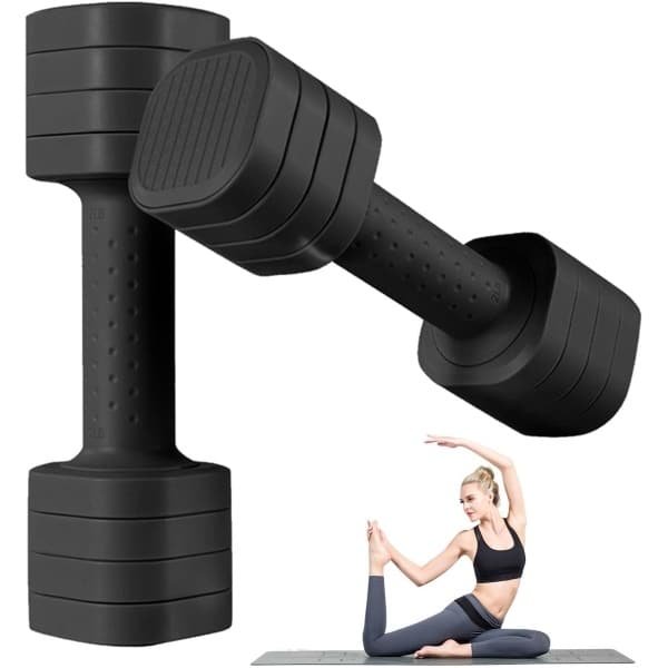 Verstelbare Handgewichten - Fitness Halters - Thuis Krachttraining - 4-in-1 Gewicht Systeem - Tot 23 kg - Zwart