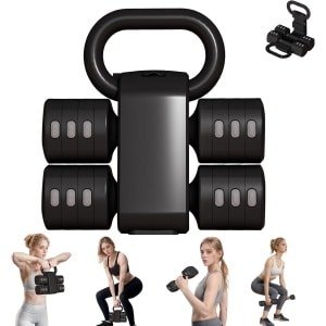 Verstelbare Kettlebell Set 4-in-1 (2,5 kg tot 5,5 kg) voor Krachttraining Thuis