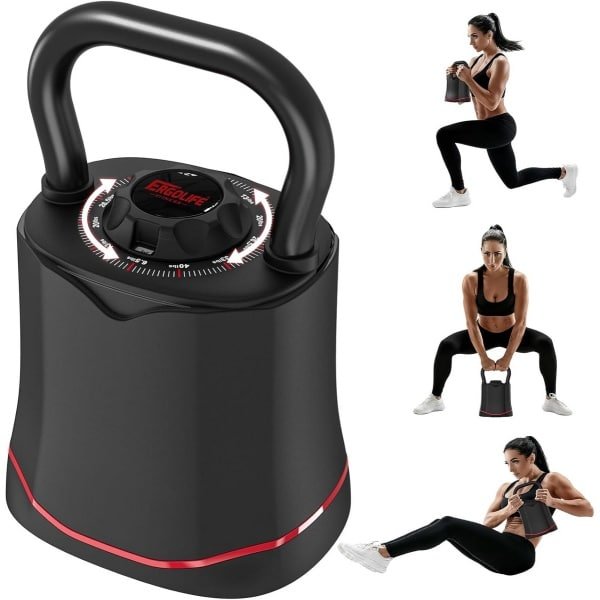 Verstelbare Kettlebell Set 6-in-1 (tot 18 kg) voor Krachttraining | Ruimtebesparend Fitness Gewicht