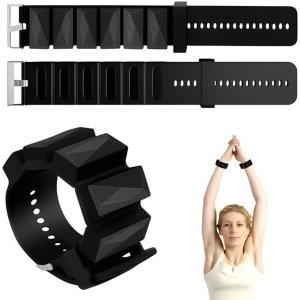 Verstelbare Pols- en Enkelgewichten, 2 Stuks (Elk 0,45 kg), Zwarte Siliconen Gewichtsmanchetten voor Yoga, Pilates, Wandelen, Joggen, Cardio en Aerobics - Geschikt voor Dames en Heren