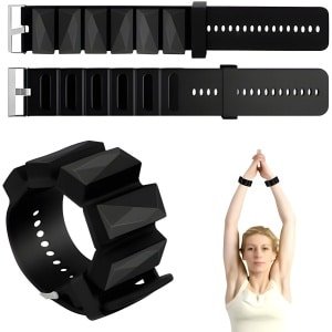 Verstelbare Pols- en Enkelgewichten, 2 Stuks (Elk 0,45 kg), Zwarte Siliconen Gewichtsmanchetten voor Yoga, Pilates, Wandelen, Joggen, Cardio en Aerobics - Geschikt voor Dames en Heren