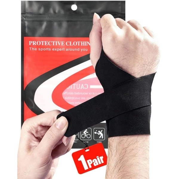 Verstelbare Polsbandages Zwart - Lichtgewicht & Ademend voor Krachttraining & Fitness
