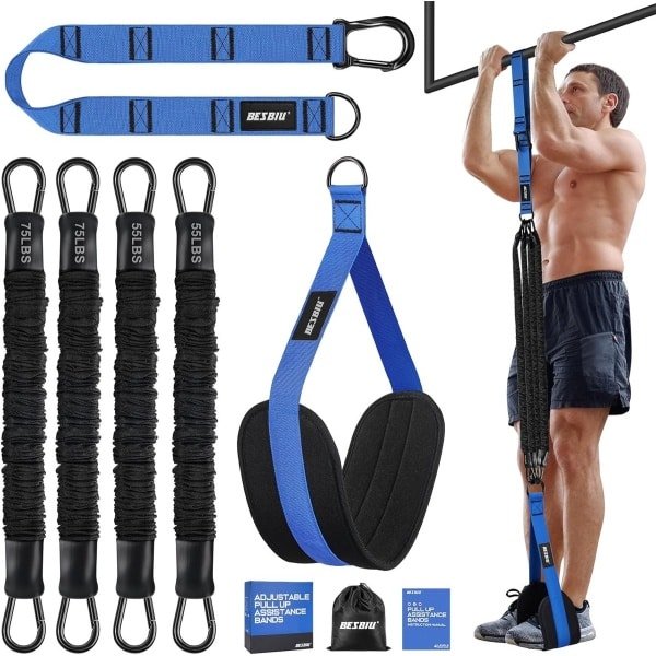 Verstelbare Pull Up Hulpbanden Set tot 250 LBS - Weerstandsbanden voor Krachttraining en Chin-ups