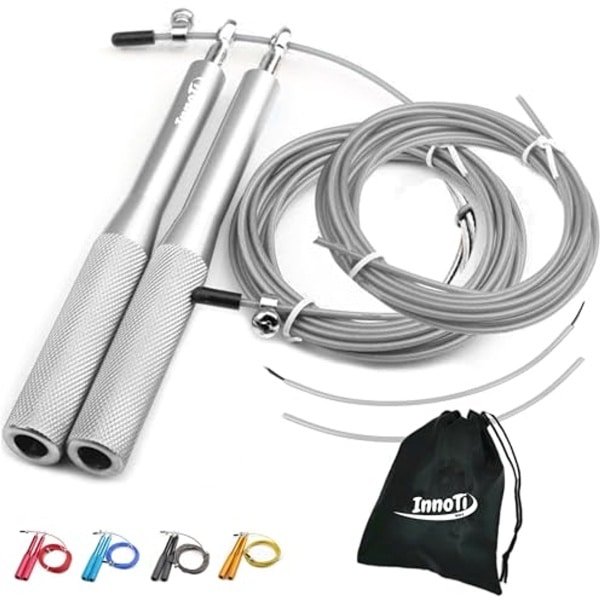 Verstelbare Speed Skipping Rope voor Fitness en Crossfit - Lichtgewicht Aluminium Touw met Extra Kabels - Ideaal voor Dubbele Sprongen