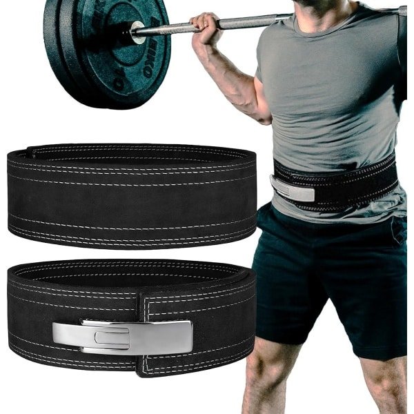 Verstelbare Sportriem van Echt Leer voor Krachttraining en Deadlifts