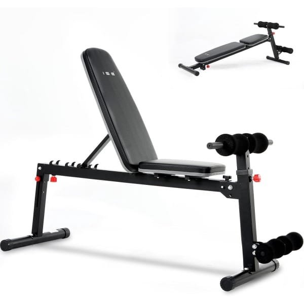 Verstelbare Trainingsbank met Beensteun voor Krachttraining en Fitness Thuis