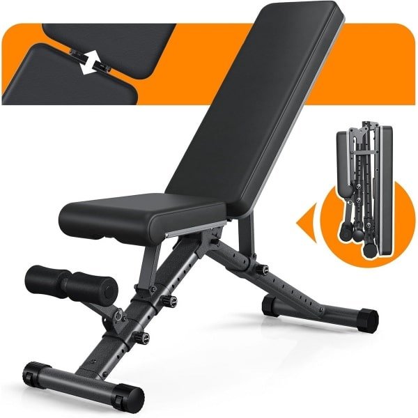 Verstelbare Trainingsbank voor Krachttraining Thuis - Stevige Opklapbare Fitness Bank