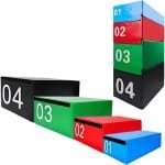 Verstelbare Trainingsbox - Plyo Box Set - Kracht & Cardio - Vier Hoogtes - 90x55cm - Zwart