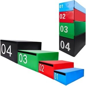 Verstelbare Trainingsbox - Plyo Box Set - Kracht & Cardio - Vier Hoogtes - 90x55cm - Zwart