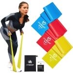 Verstelbare Weerstandsbanden Set - 3-delige Set met Meerdere Weerstandsniveaus voor Krachttraining, Pilates en Yoga