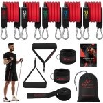 Verstelbare Weerstandsbanden Set voor Krachttraining - 5 Trainer Banden (10-50 lbs) voor Thuisworkouts