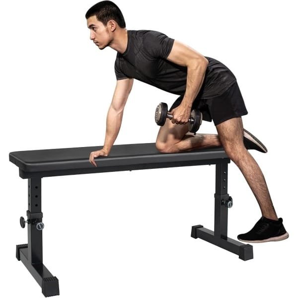 Verstelbare en Platte Trainingsbank voor Krachttraining en Fitness