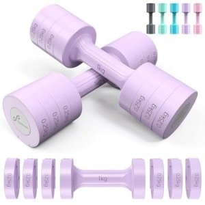 Verstelbare halters handgewichten set 0,9-2,2 kg elk/1,8-4,5 kg paar voor krachttraining en workouts thuis